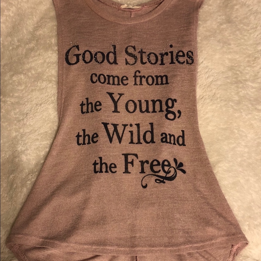 PINK TANK TOP WITH QUOTE